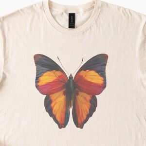 Butterfly Graphic Tee Vibrant Nature Illustration Unisex Shirt